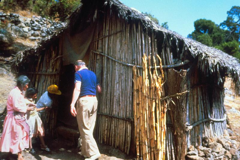 0190-Granny showing Alex into her home, Tlamacazapa.jpg - Alex entering Granny's home.  Tlamacazapa, Mexico.